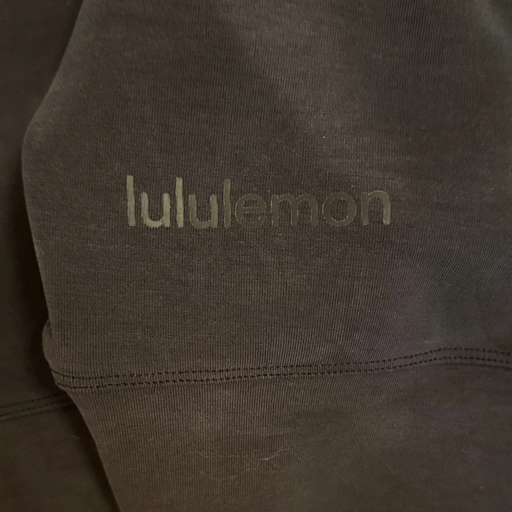 Lululemon Softstreme Cropped Charcoal Crewneck Sweatshirt